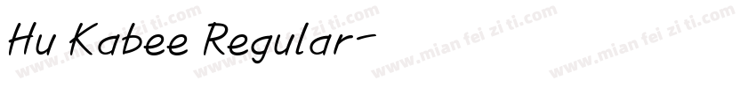 Hu Kabee Regular字体转换